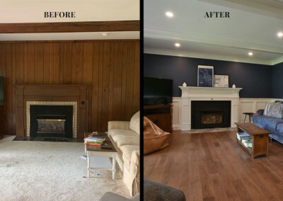 Sand Brook Road living room before and afters